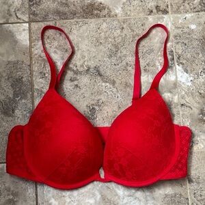 Victoria's Secret Vibrant Red Lace Bra